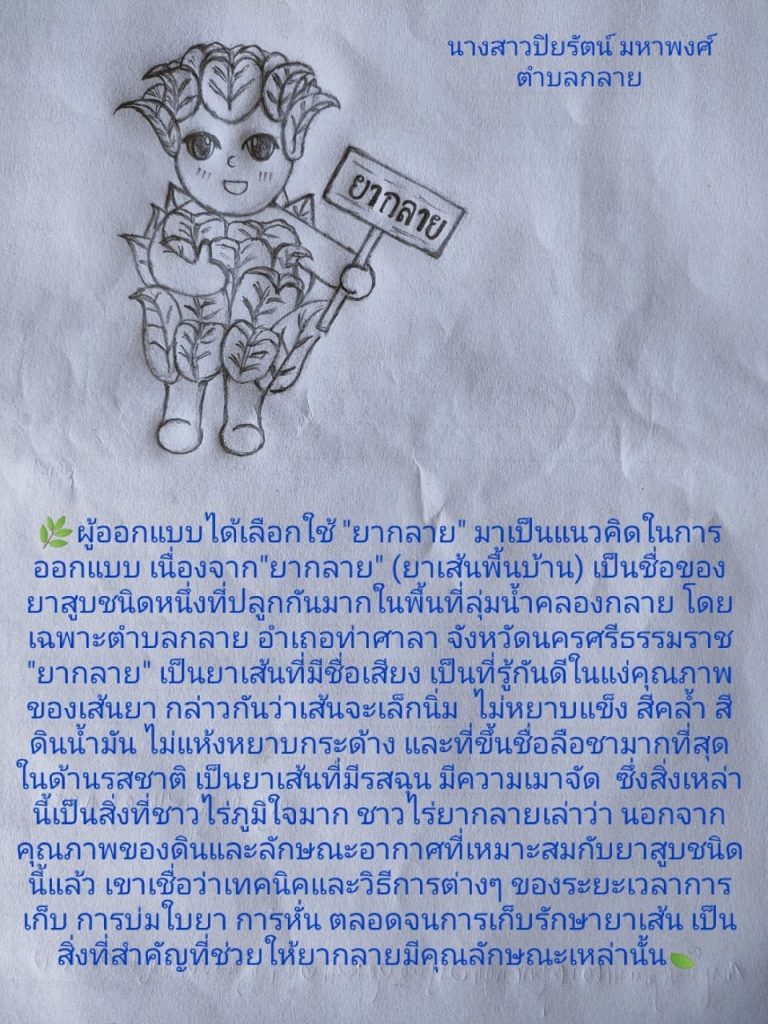 รางวัลความคิดสร้างสรรค์ น้องยากลาย นางสาวปิยรัตน์ มหาพงศ์
