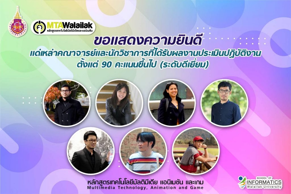 MTA, Walailak University. Congratulations with faculty and academics that received the results of the performance appraisal excellent level