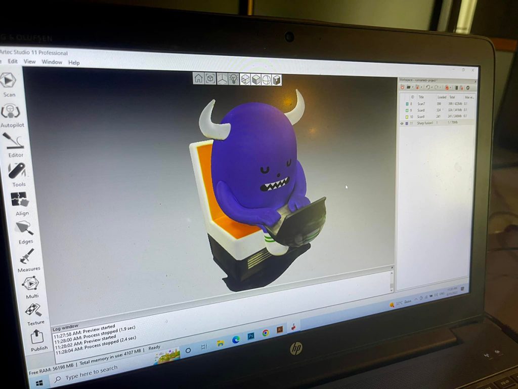 เรียนรู้การใช้งานของเครื่องสแกน 3 มิติ (3D Scanner)