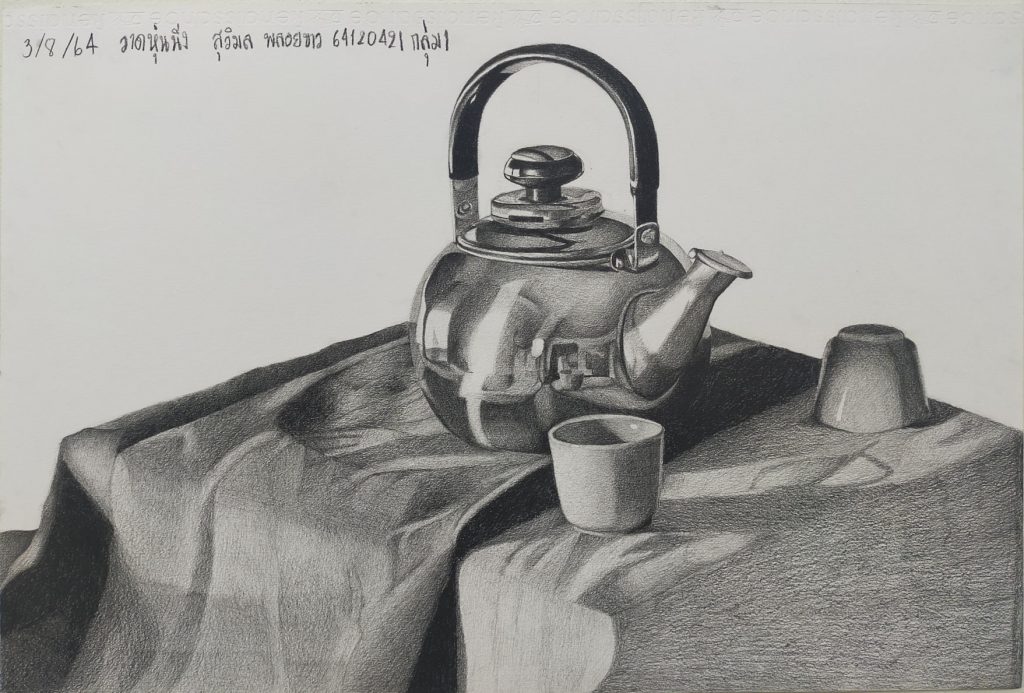 การวาดเส้นพื้นฐานในเทอม 1 ที่ผ่านมาของน้อง ๆ นักศึกษา MTA รุ่นที่ 14