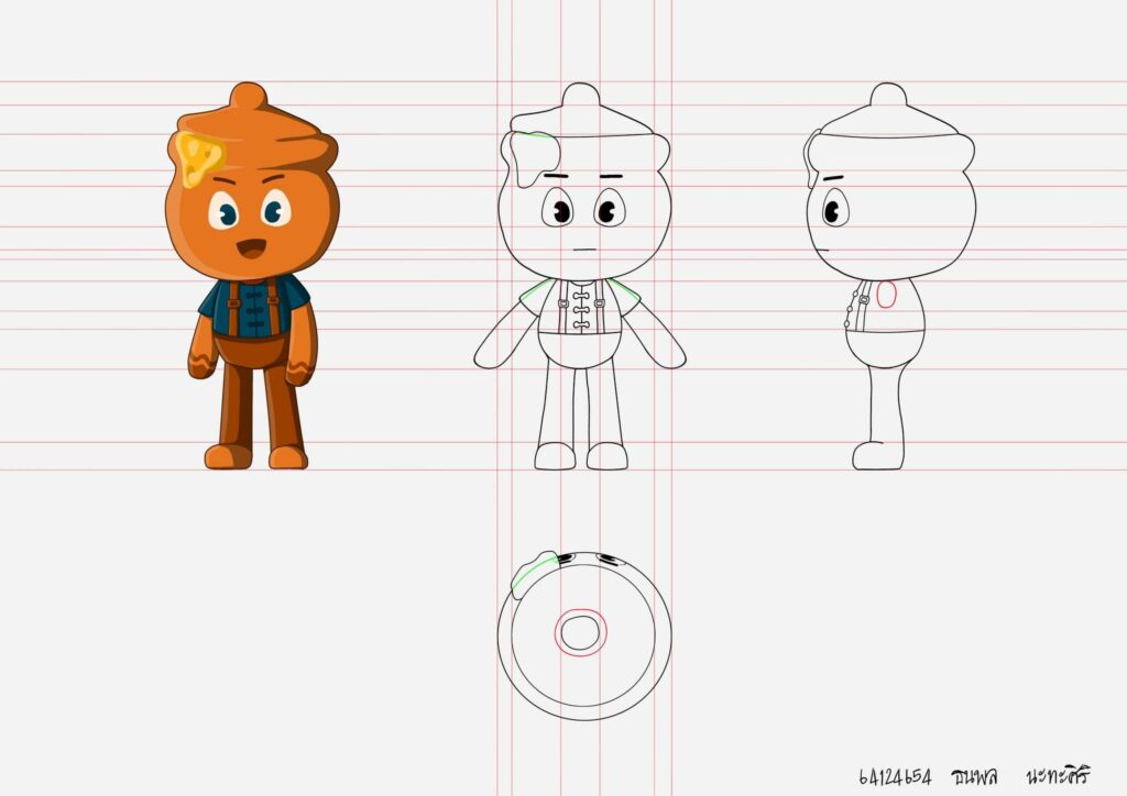 หลักสูตรเทคโนโลยีมัลติมีเดียแอนิเมชันและเกมกับการเขียน Model sheet ในรายวิชา Character design