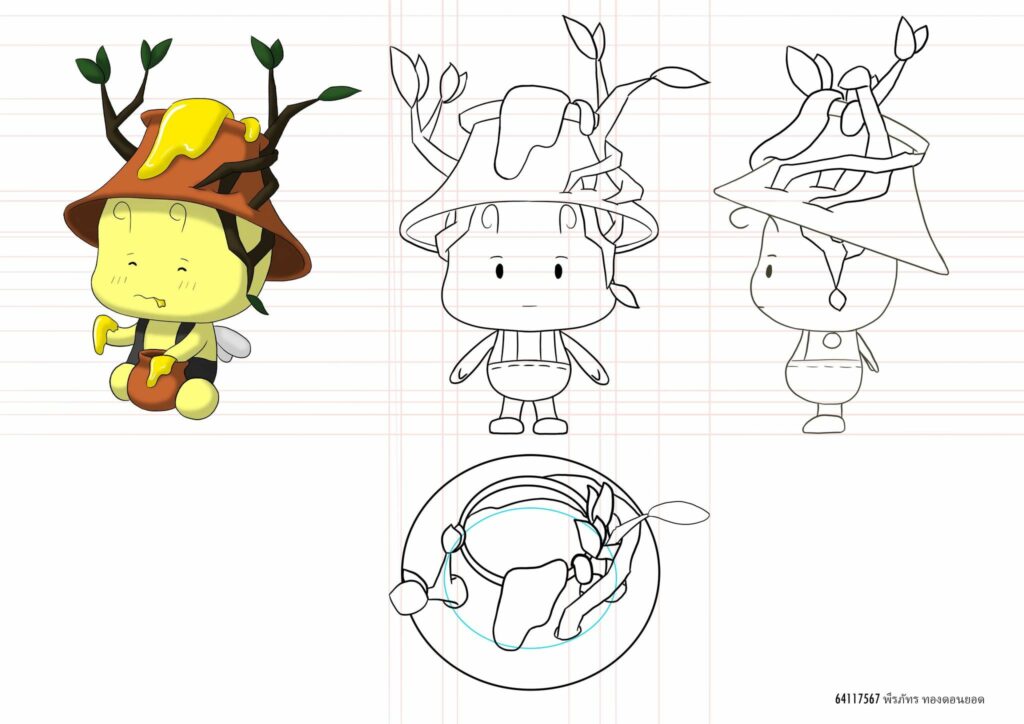หลักสูตรเทคโนโลยีมัลติมีเดียแอนิเมชันและเกมกับการเขียน Model sheet ในรายวิชา Character design
