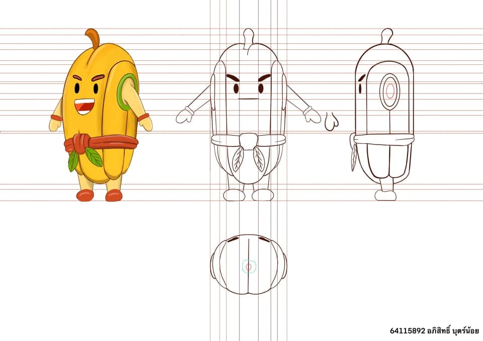 หลักสูตรเทคโนโลยีมัลติมีเดียแอนิเมชันและเกมกับการเขียน Model sheet ในรายวิชา Character design