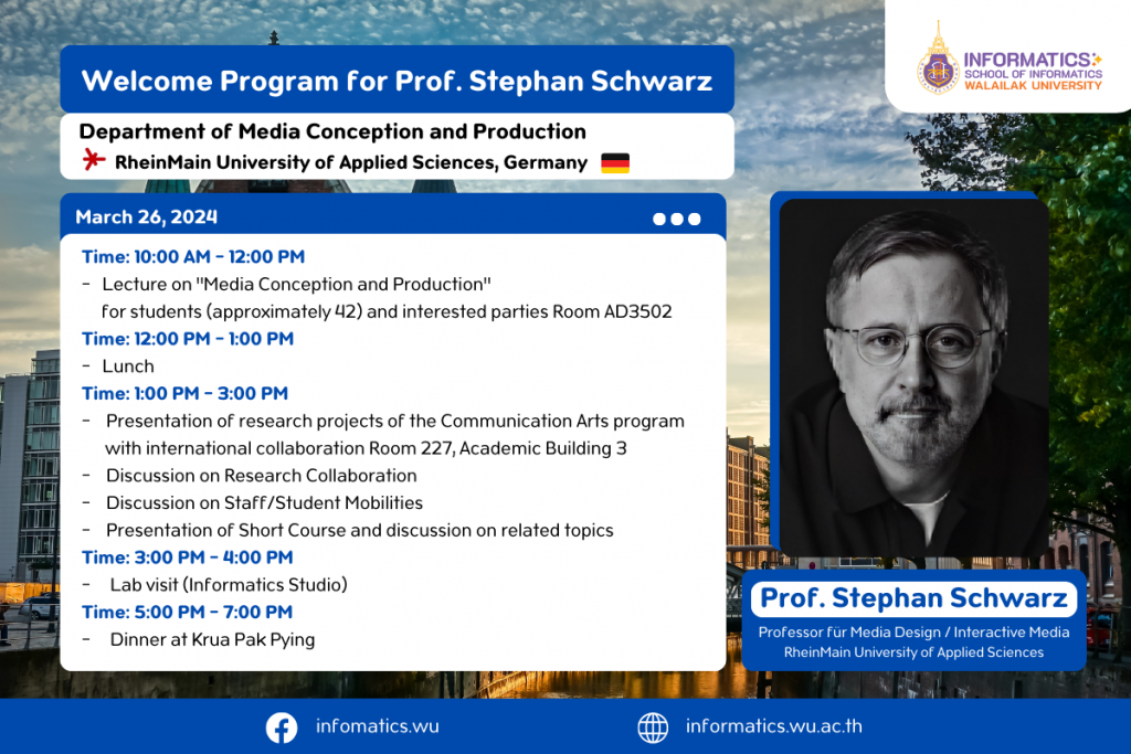 Welcome Program for Prof. Stephan Schwarz - ENG - Blue